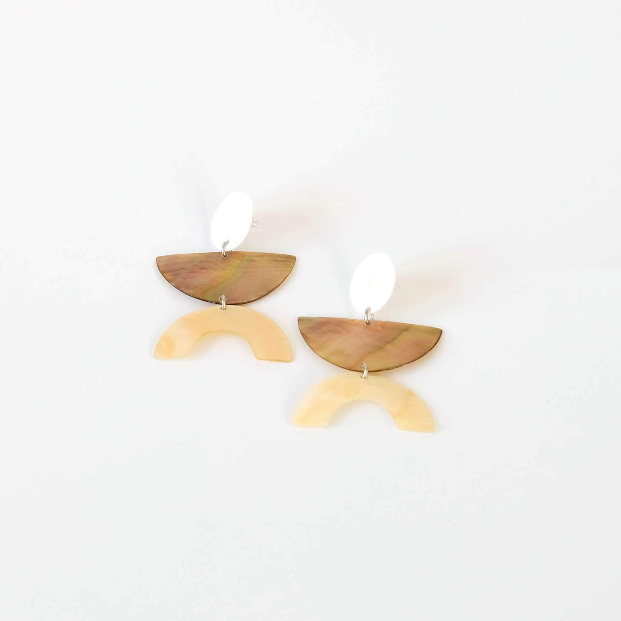 Jewelry - Light Tricolor Long Geometric Earrings - Dangle Earrings | LIKHÂ - LIKHÂ