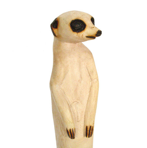 Hand Carved Standing Meerkat - Sumiye Co