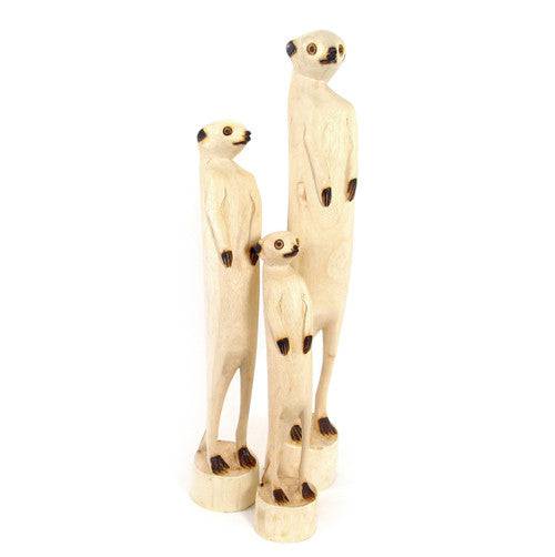 Hand Carved Standing Meerkat - Sumiye Co