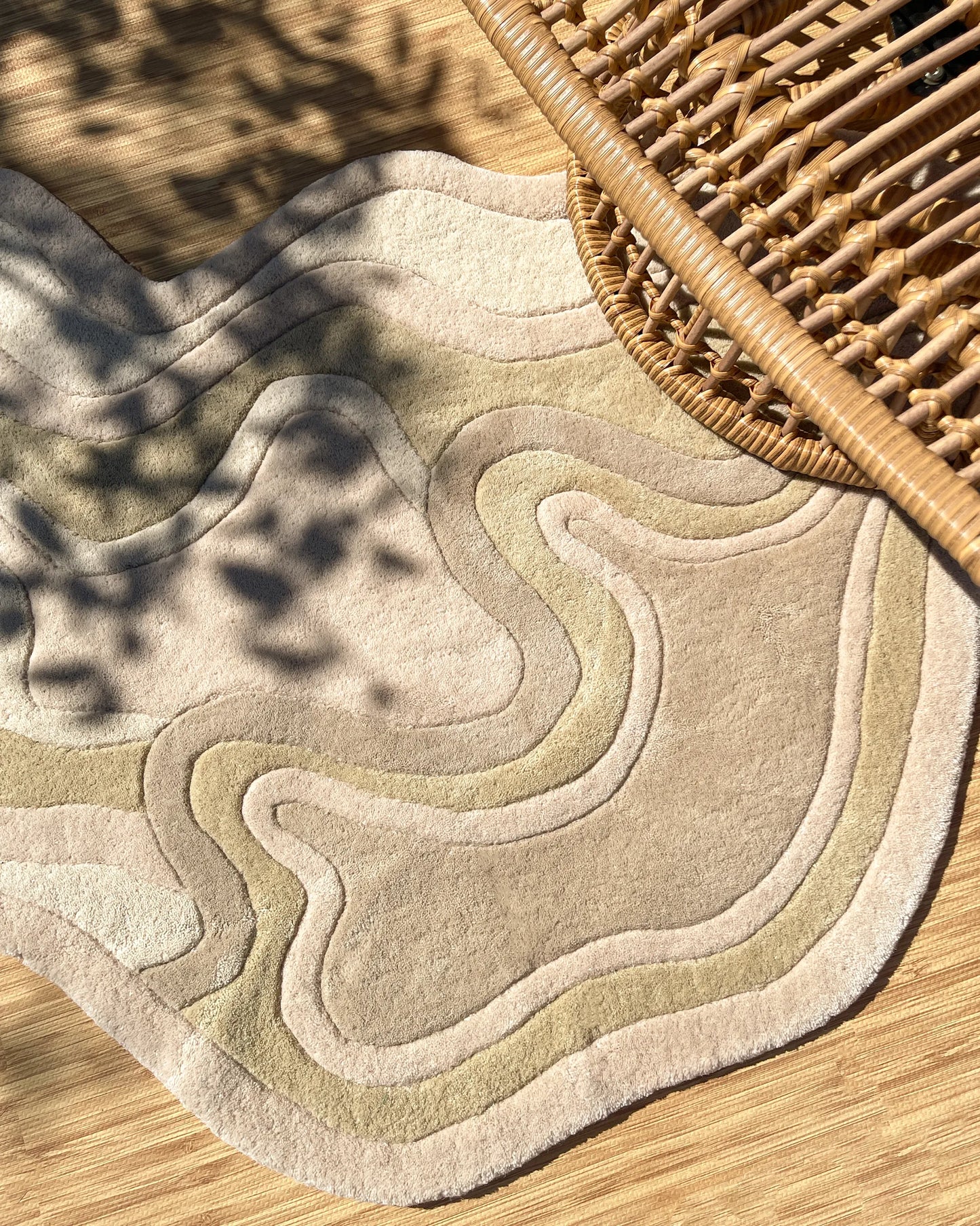 Rolling Tides Hand Tufted Wool Rug by JUBI