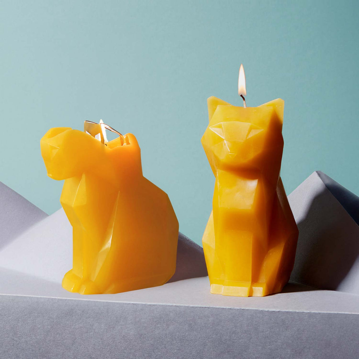 Cat Candle - Mustard Yellow Kisa PyroPet - Sumiye Co