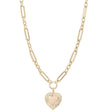 Large Multi Link Chain & Heart Pendant Necklace - Sumiye Co