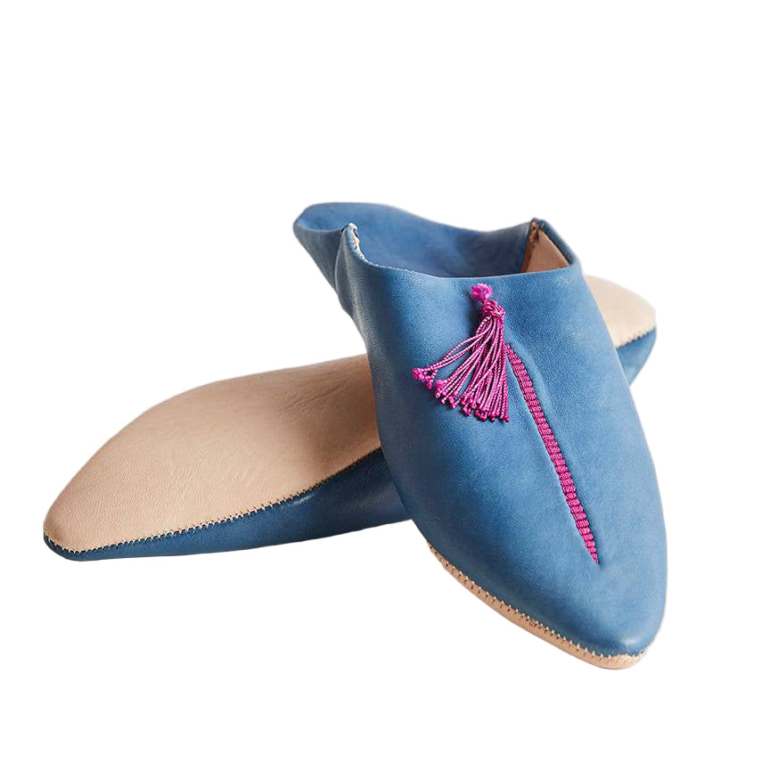 Moroccan Leather Slippers - Sumiye Co