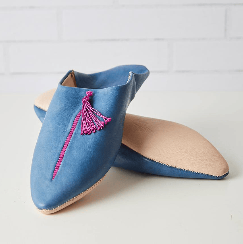 Moroccan Leather Slippers - Sumiye Co