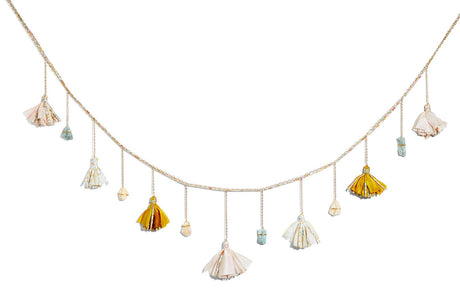 Liberty and Silk Tassel Healing Crystal Garland - Sumiye Co