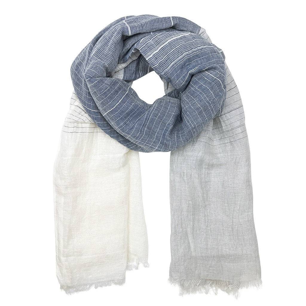 Linen Cotton Blend Wrap Scarf by SLATE + SALT - Sumiye Co
