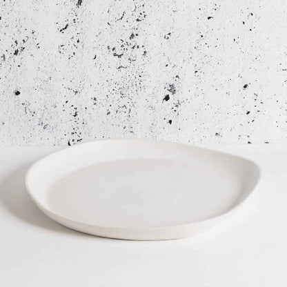 Round Serving Platter 16 in - Enameled Stoneware | Tunisia