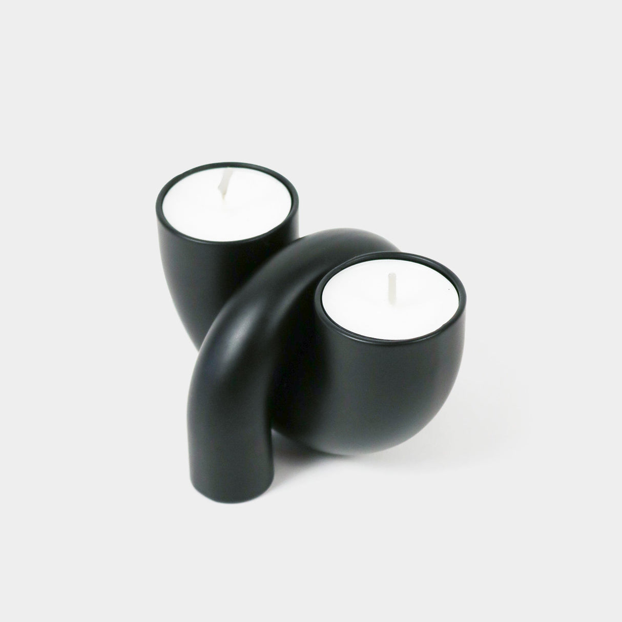 Macaroni 2-in-1 Candleholder - Tapers & Tealights - Black by 54Celsius - Sumiye Co