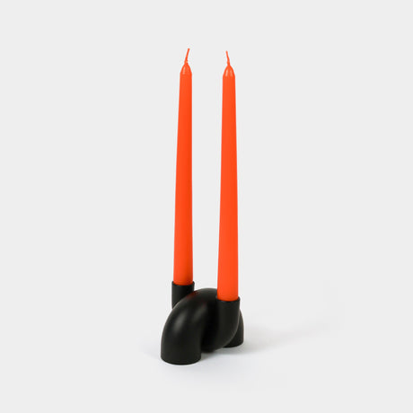Macaroni 2-in-1 Candleholder - Tapers & Tealights - Black by 54Celsius - Sumiye Co