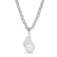 Micro Royal Chain & XL Baroque Pearl Pendant Necklace