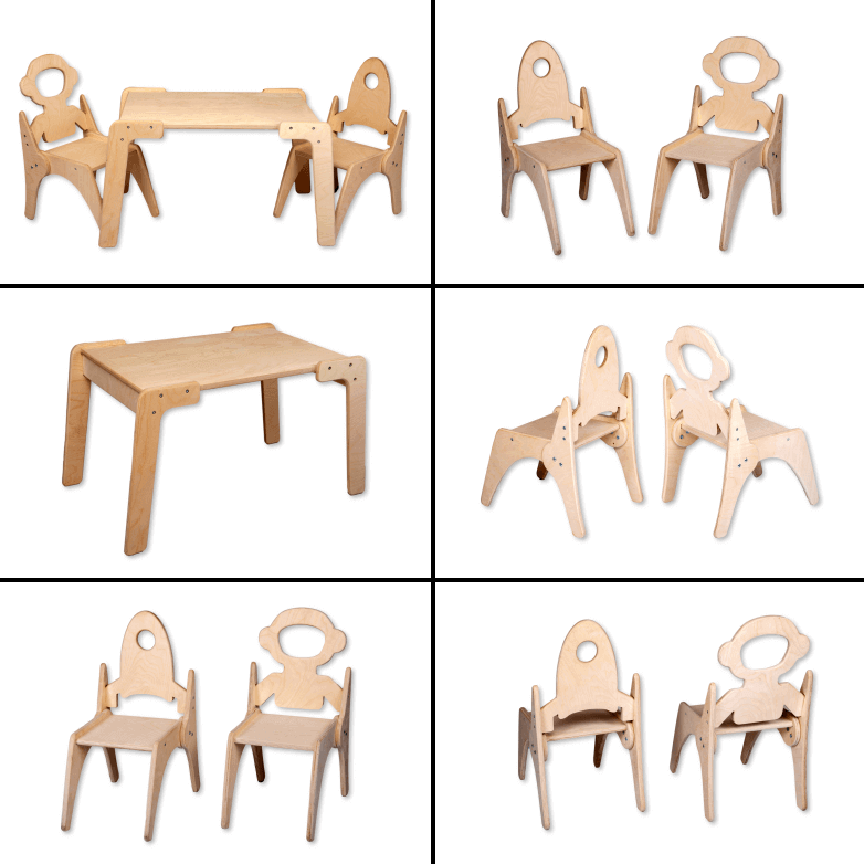 Montessori Table and Chair Set-1
