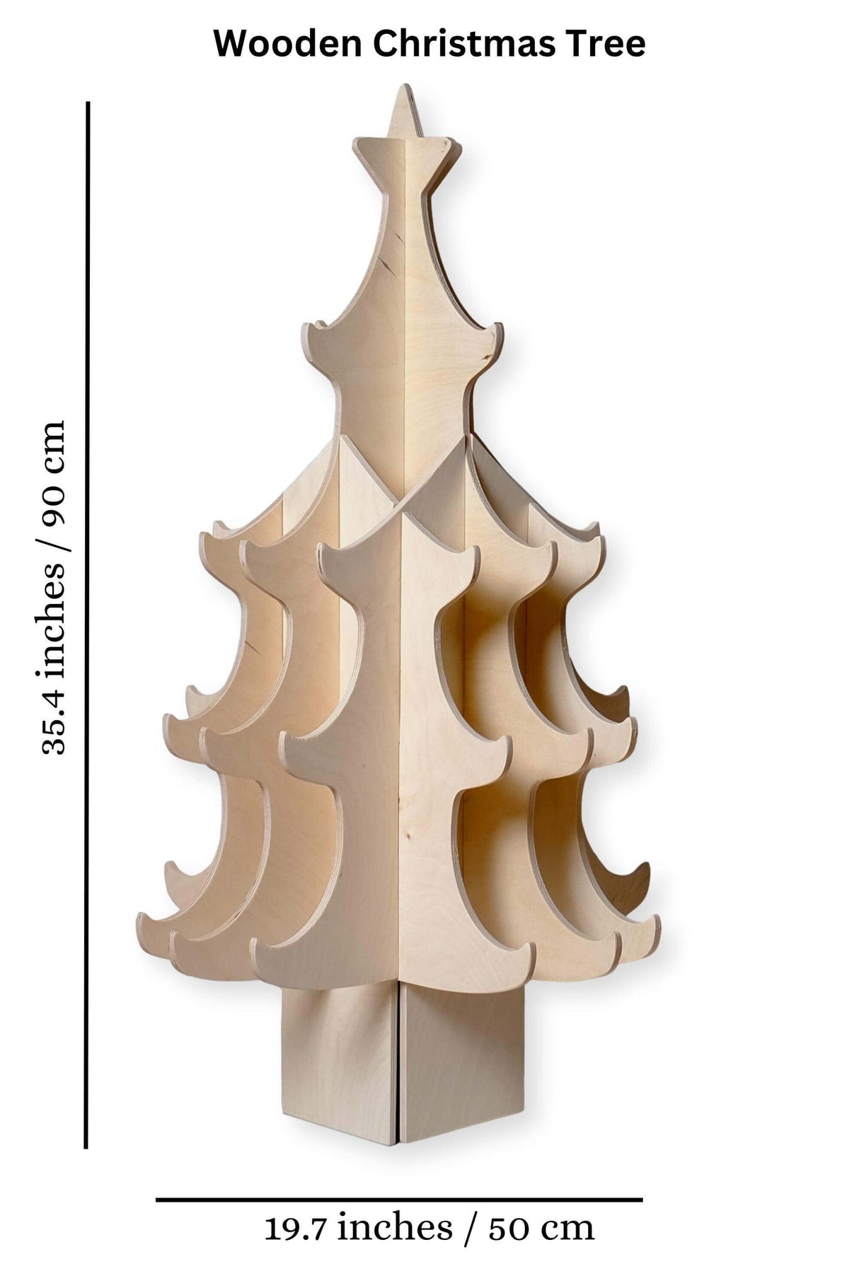 Montessori Wooden Christmas Tree & Felt Ornaments Set-6