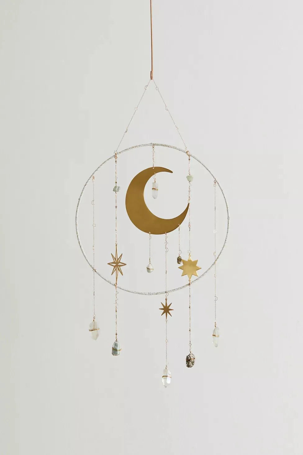 Moon and Stars - Healing Crystal- dreamcatcher - Sumiye Co
