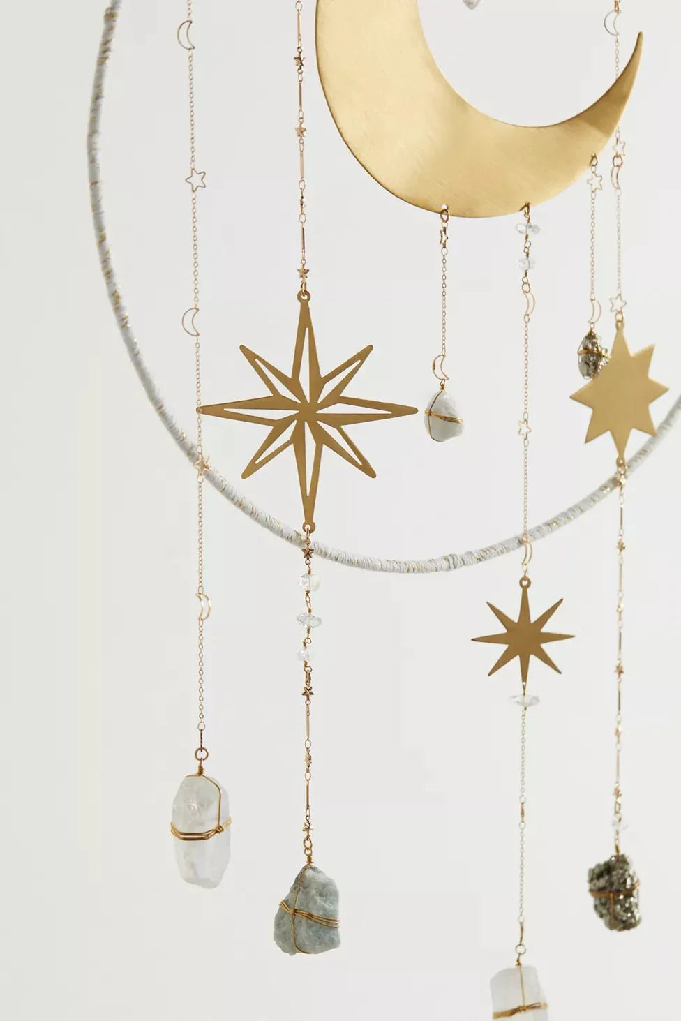 Moon and Stars - Healing Crystal- dreamcatcher - Sumiye Co