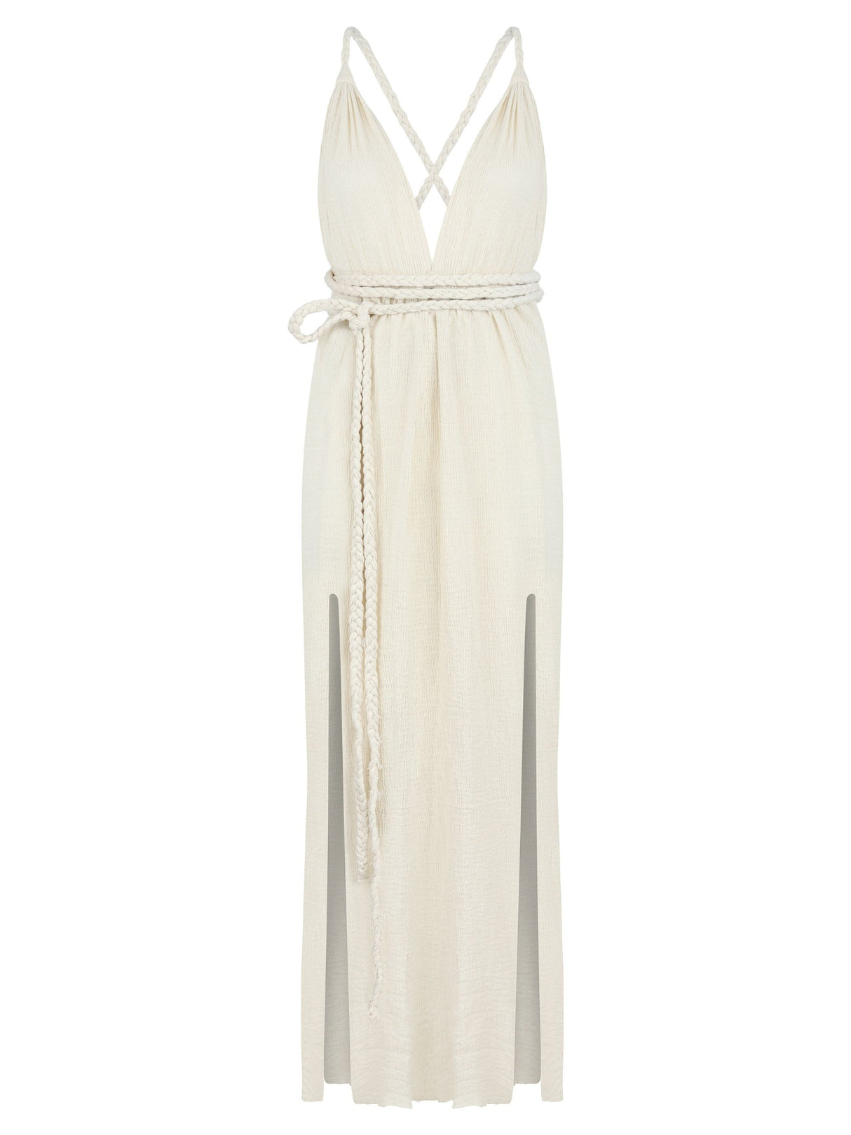 Muse Braided Straps Dress - Natural - Sumiye Co