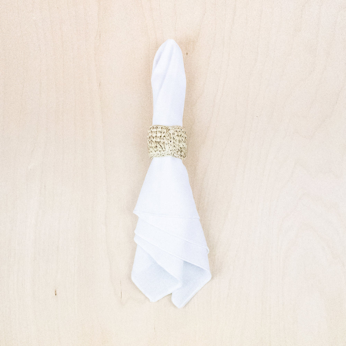 Napkin Rings - Natural Raffia Crochet Napking Rings, set of 4 - Natural Fiber | LIKHA - LIKHÂ