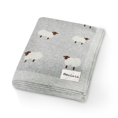 Sheep Knit Baby Blanket - Sumiye Co