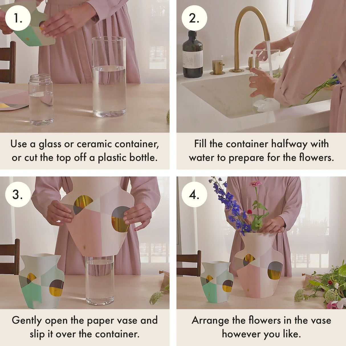 OCTAEVO Mini Paper Vase Riviera Wave by 54Celsius - Sumiye Co