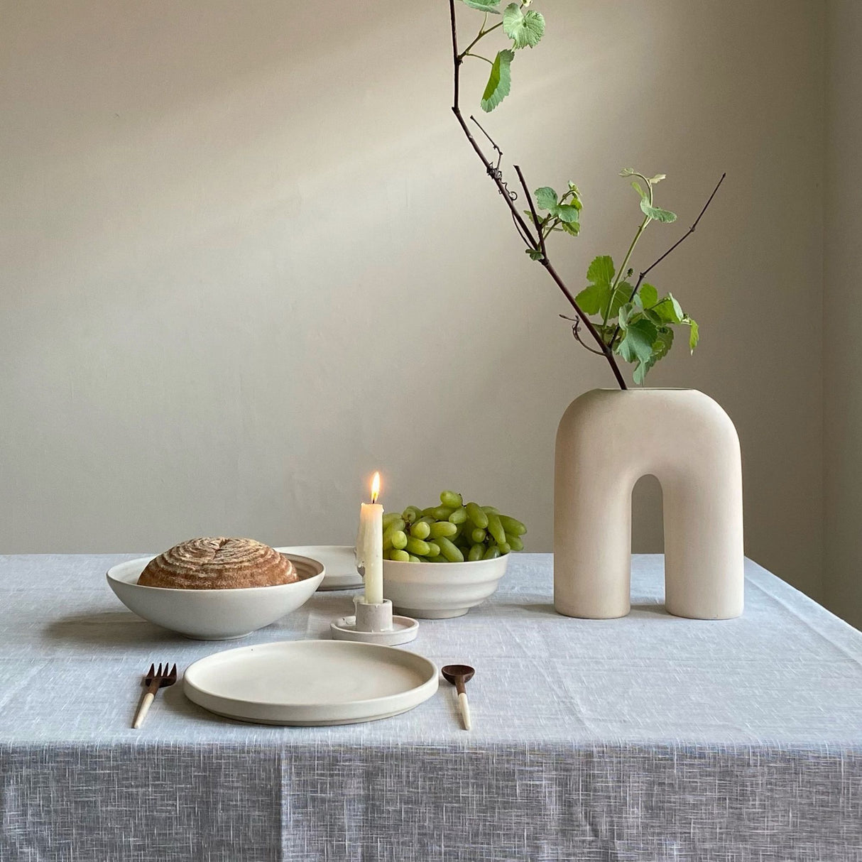 Whirl Ceramic Candle Holder - Set of 2 - Sumiye Co