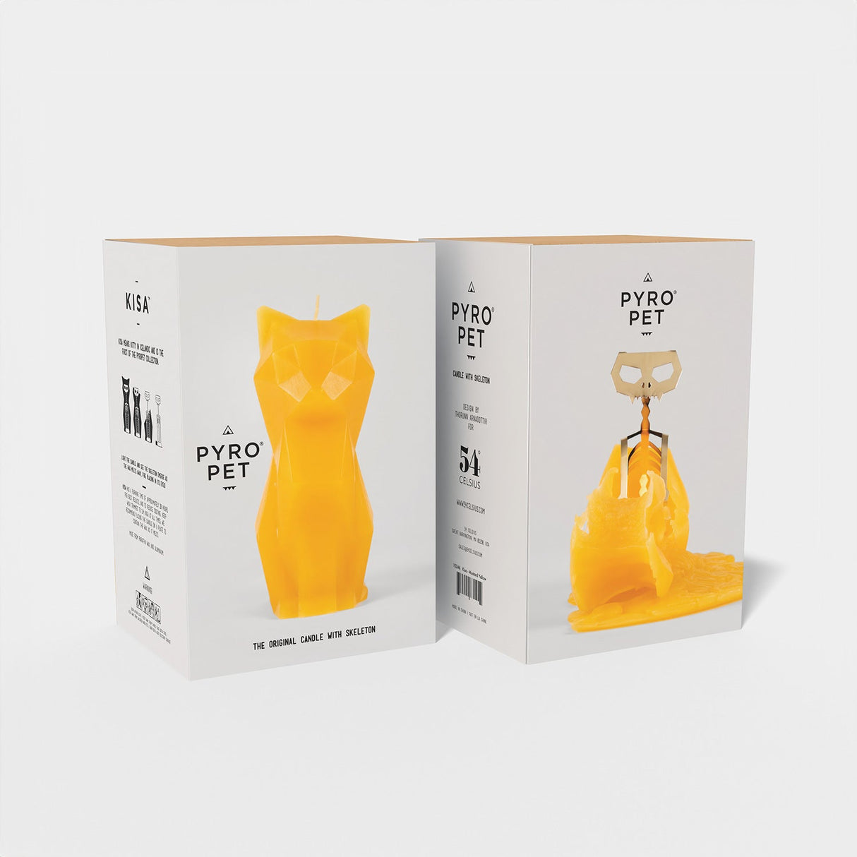 Cat Candle - Mustard Yellow Kisa PyroPet - Sumiye Co