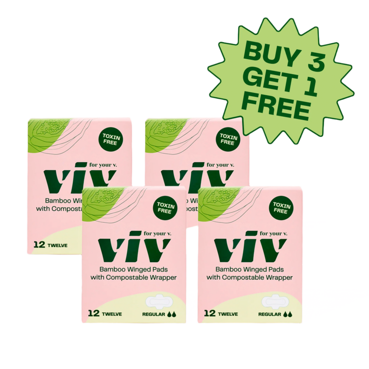 Winged Bamboo Pads Bundle | Feminine Products - Sumiye Co