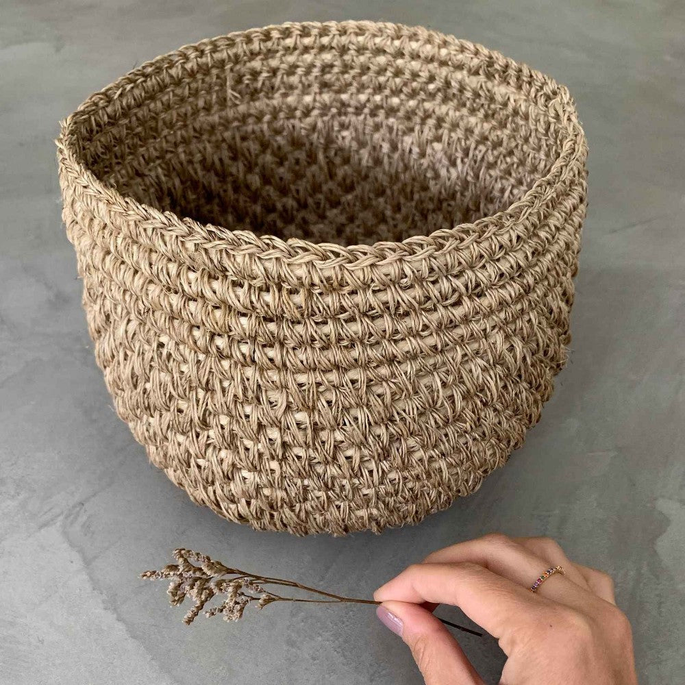 TALLO de OLIVO Fique Bread Basket 6in x 6in | Colombia - Sumiye Co