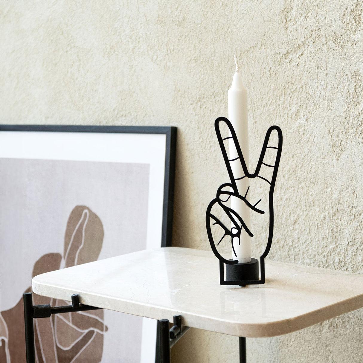 CandleHand Taper Candle Holder - Peace by 54Celsius - Sumiye Co