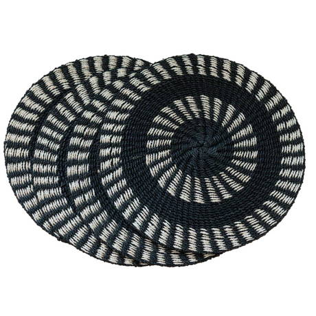 Two-Tone Placemats, Set of 2 - Natural Fiber - Sumiye Co