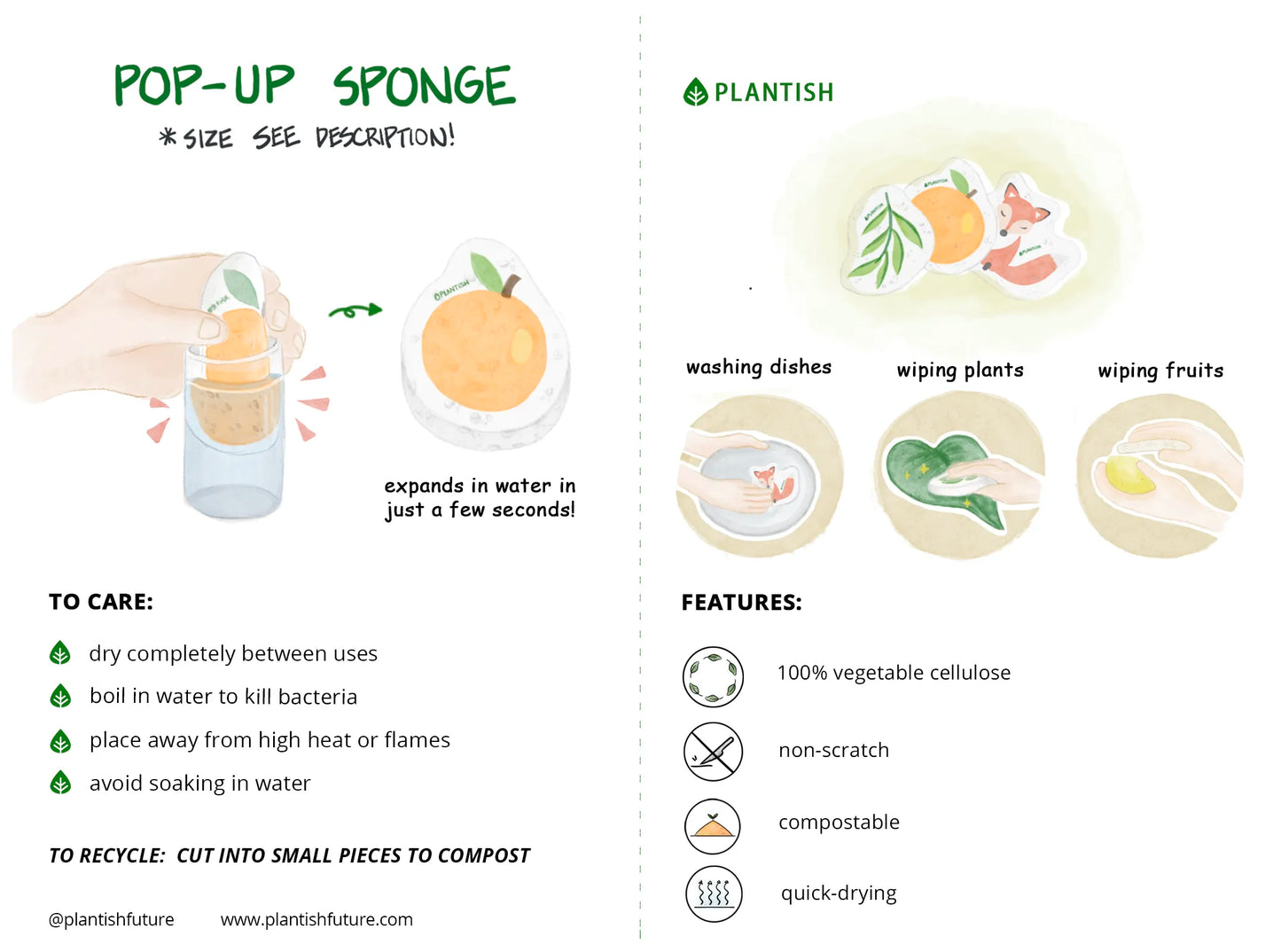 Set of 3 Endangered Species Pop up Sponges-6