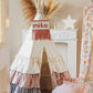 “Powder Frills” Teepee Tent with Frills and "Powder Pink" Shell Mat Set