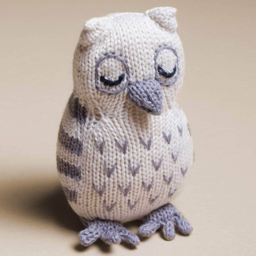 Organic Baby Toys - Newborn Rattles | Owl by Estella - Sumiye Co