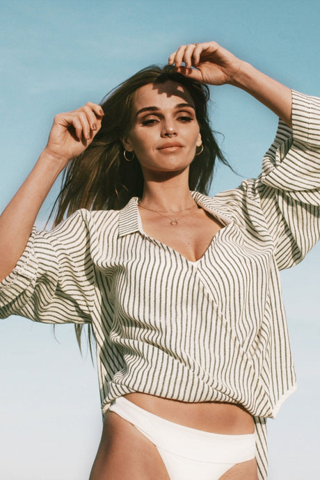 Sade Top - Black Stripes - Sumiye Co