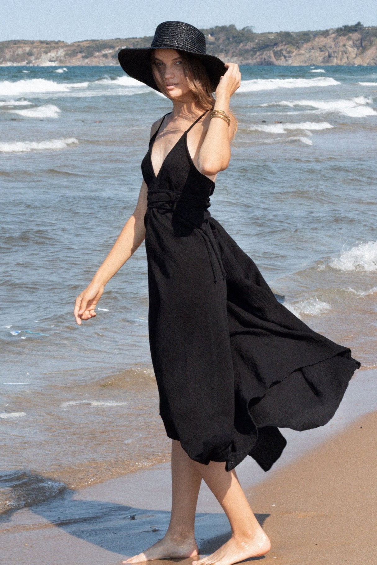 Sage Maxi Dress - Black - Sumiye Co