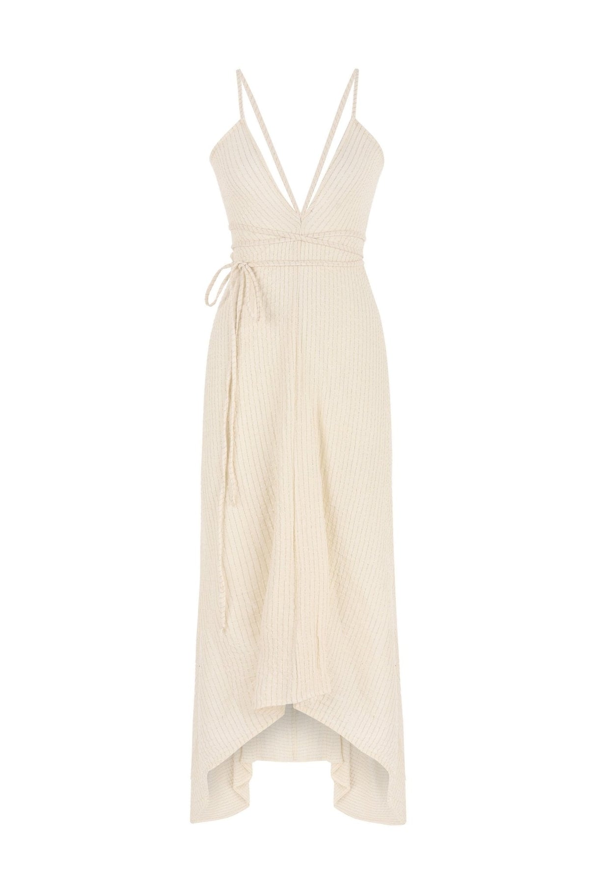 Sage Maxi Dress - Gold Stripes - Sumiye Co