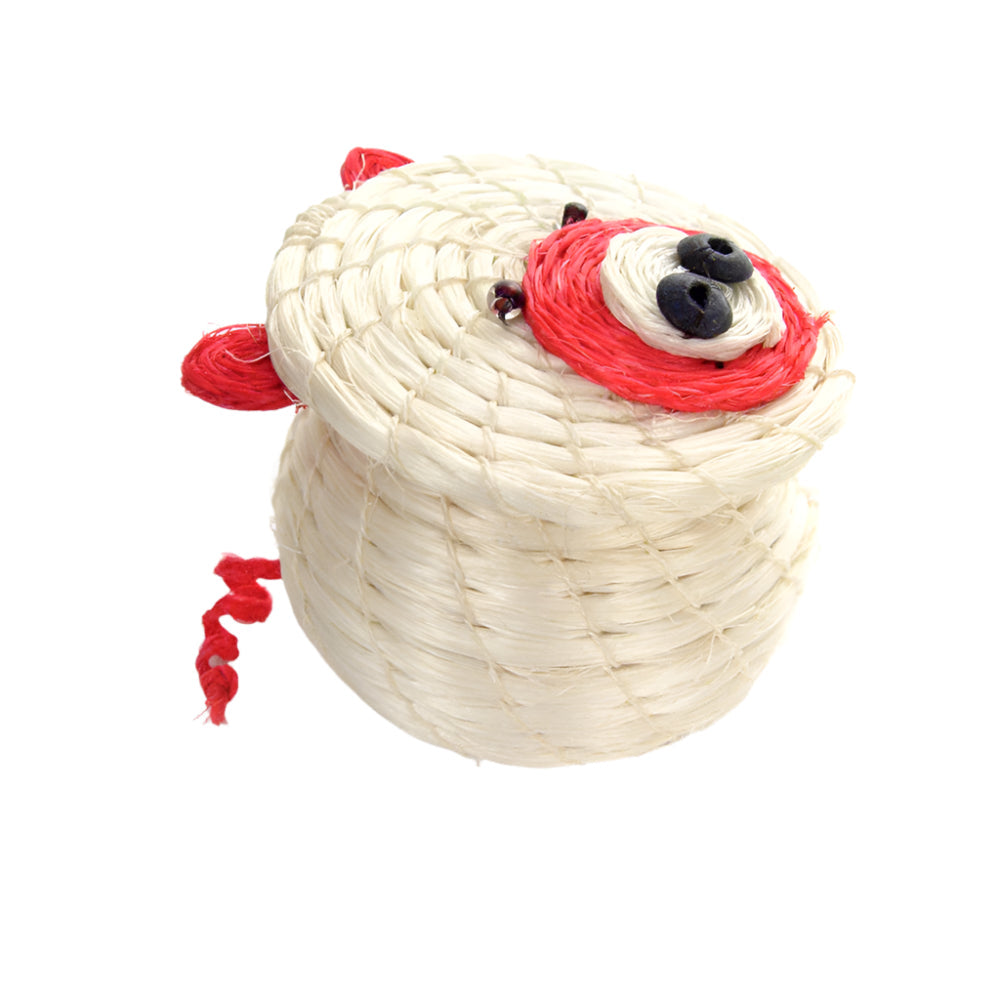 Kids Clever Piggy Tiny Lidded Basket 2" x 2.5" - Sumiye Co