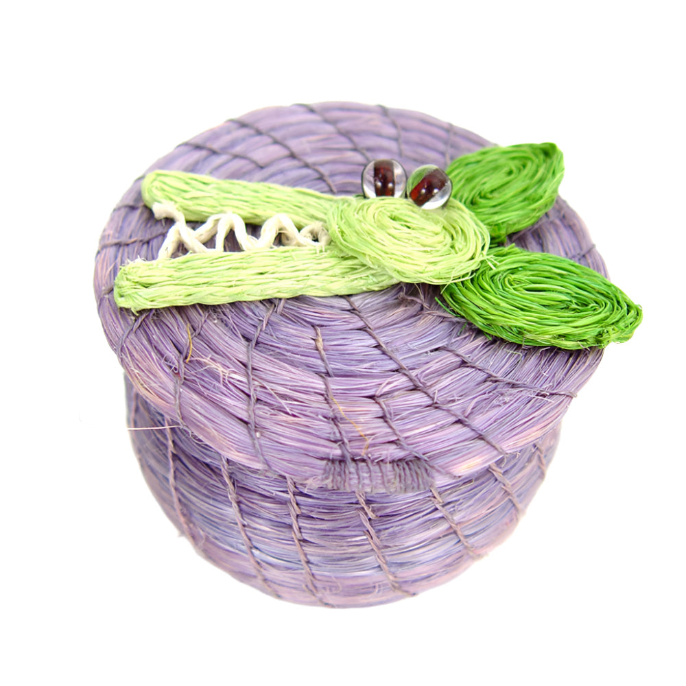 Kids Crocodile Tiny Lidded Basket 2" x 2.5" - Sumiye Co