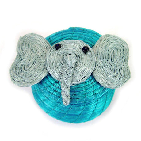 Kids Elephant Tiny Lidded Basket 2" x 2.5" - Sumiye Co