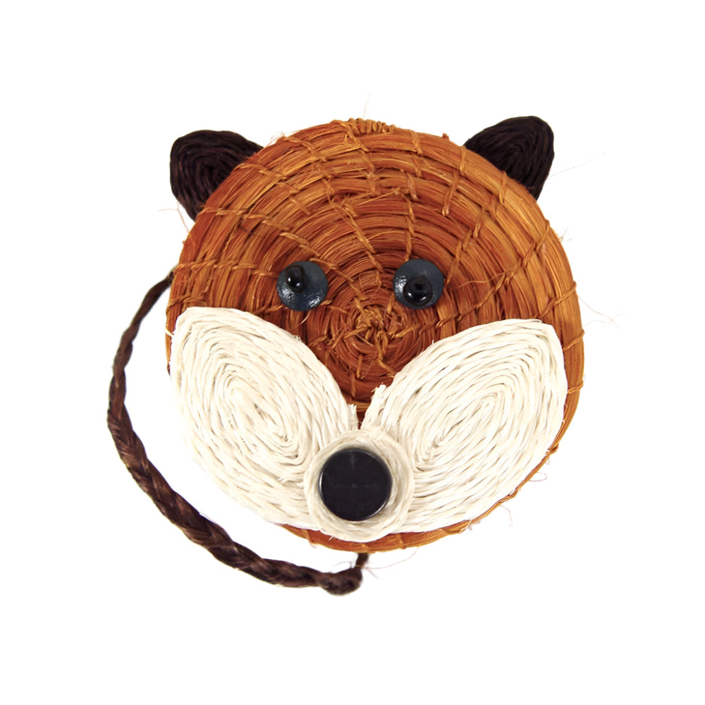 Kids Fox Tiny Lidded Basket 2" x 2.5" - Sumiye Co
