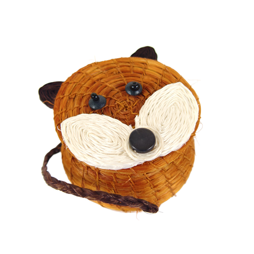 Kids Fox Tiny Lidded Basket 2" x 2.5" - Sumiye Co