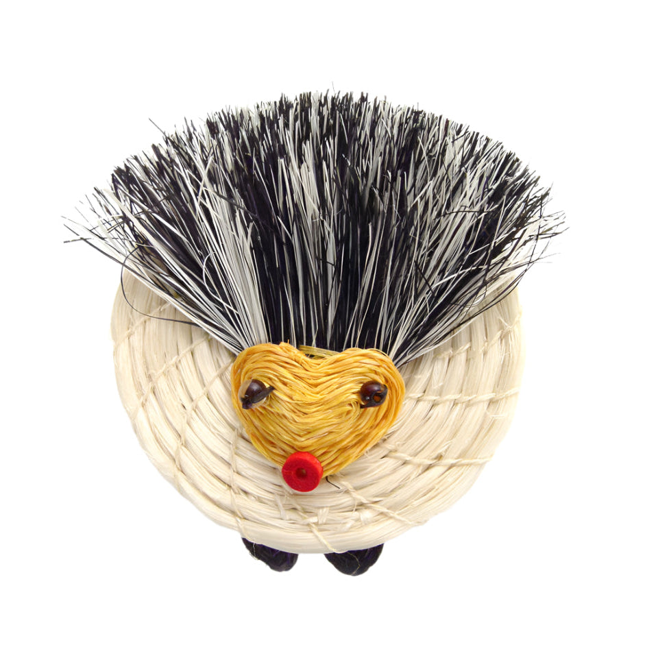 Kids Hedgehog Tiny Lidded Basket 2" x 2.5" - Sumiye Co