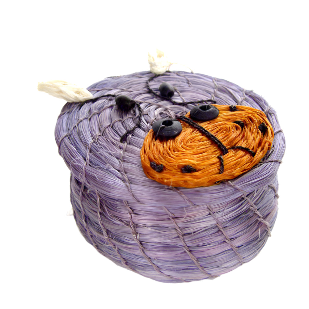 Kids Happy Hippo Tiny Lidded Basket 2" x 2.5" - Sumiye Co