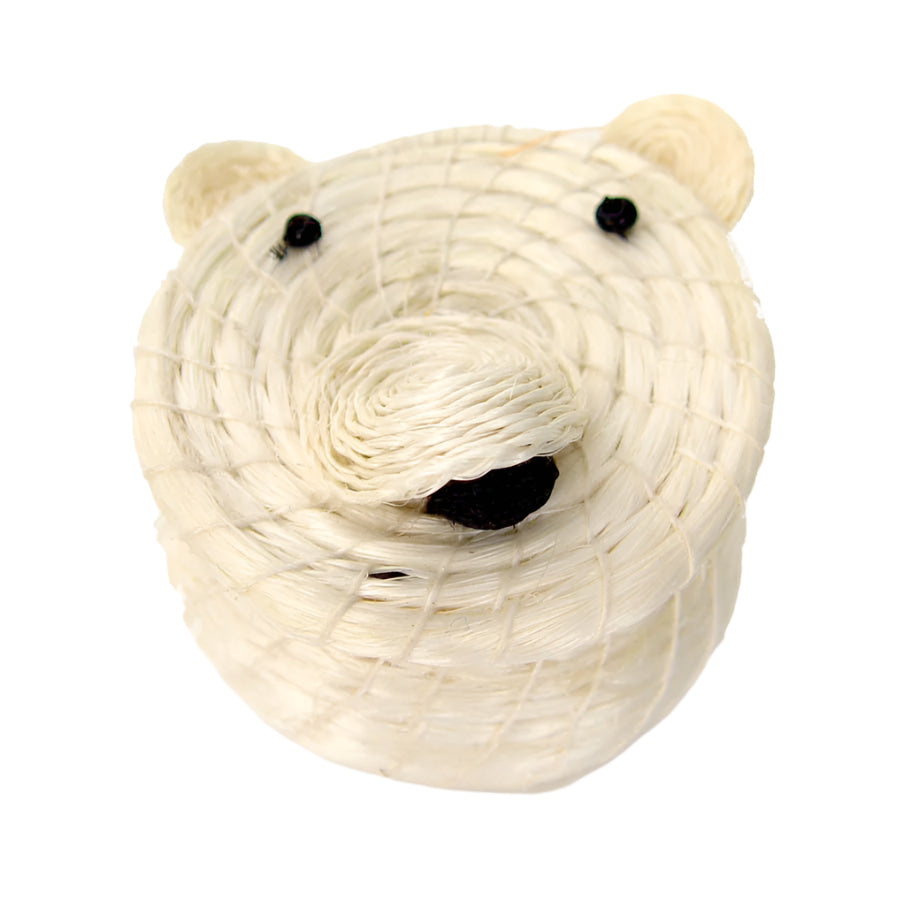 Kids Polar Bear Tiny Lidded Basket 2" x 2.5" - Sumiye Co