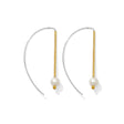 Two-Tone Freshwater Pearl Hook Earrings-0