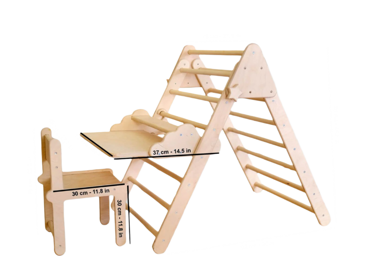 Versatile Montessori Climbing Set with Folding Table and Chair - Sumiye Co