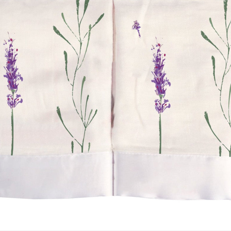 Lavender Stems Bamboo Muslin Security Baby Blankie-0