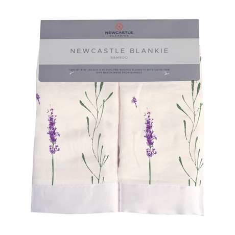 Security Blanket 2PK | Bamboo Fabric - Lavender Stems - Sumiye Co