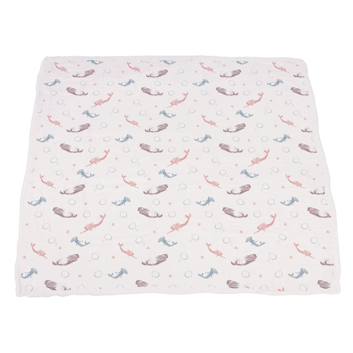 Mermaids and Scales Bamboo Muslin Newcastle Blanket-4