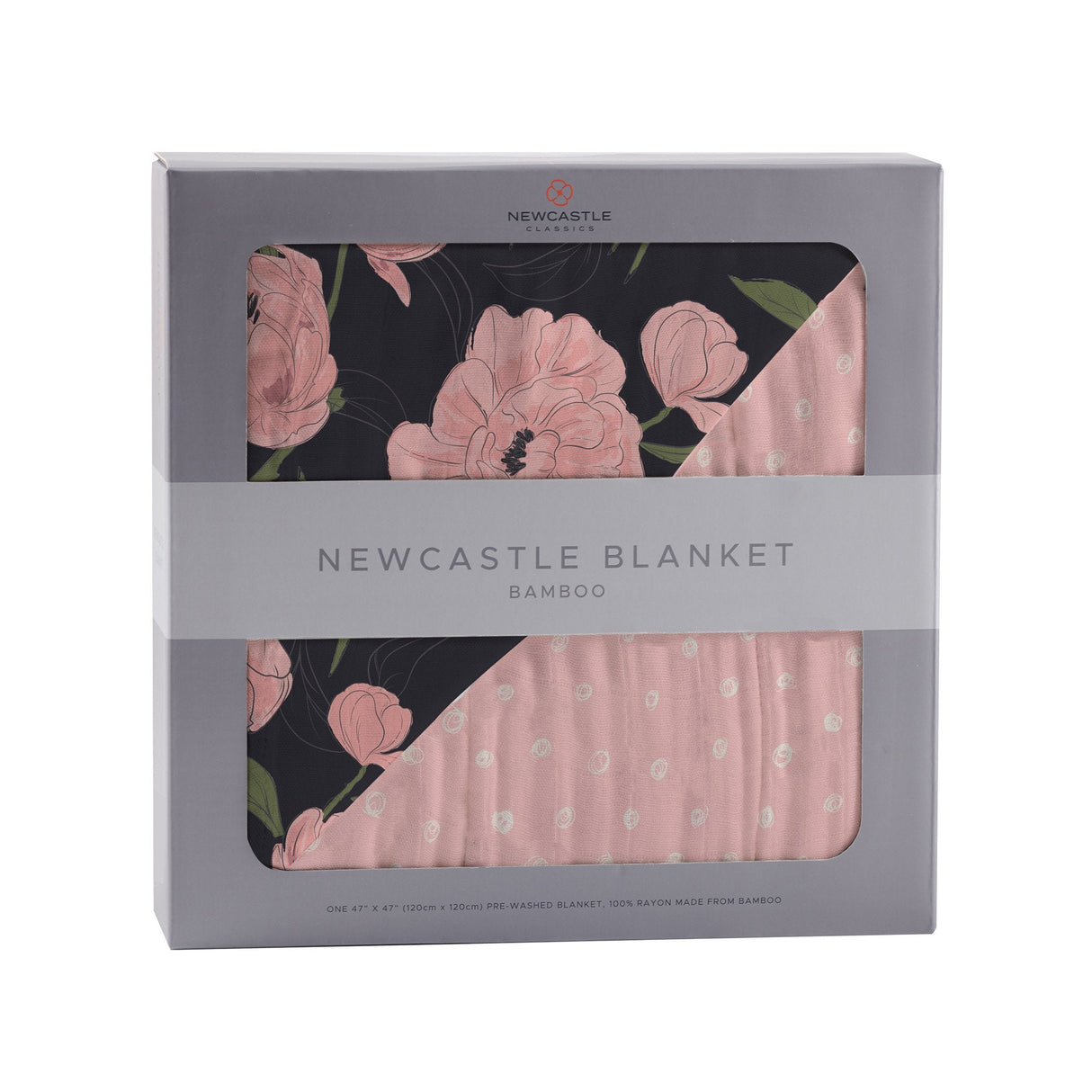 Peonies and Pearl Polka Dot Newcastle Blanket-0