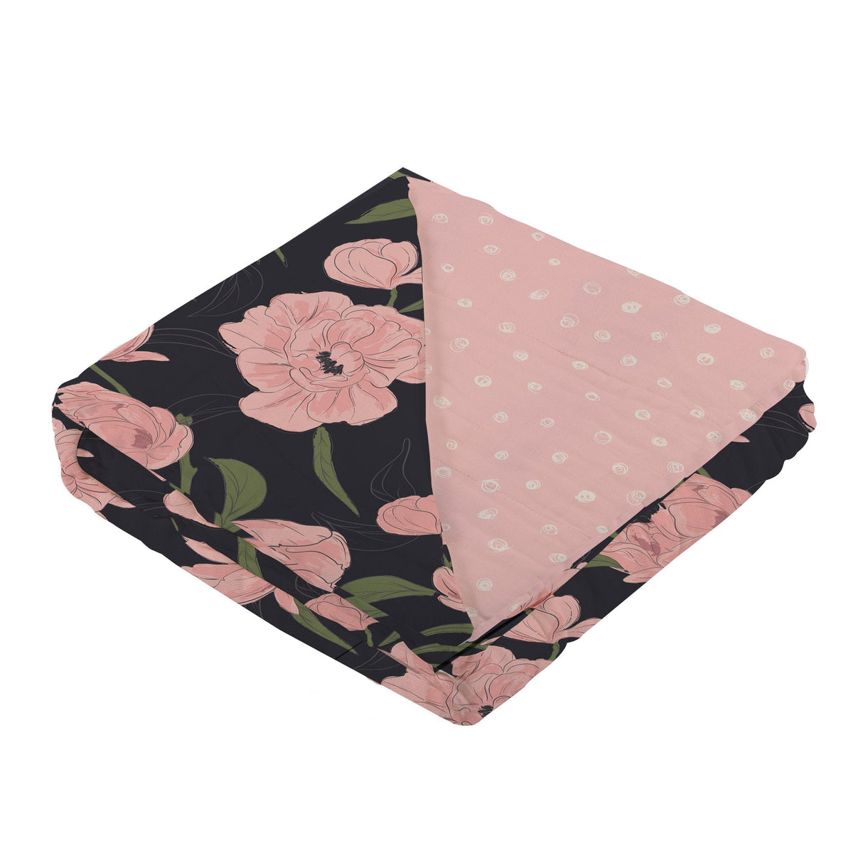 Peonies and Pearl Polka Dot Newcastle Blanket-4