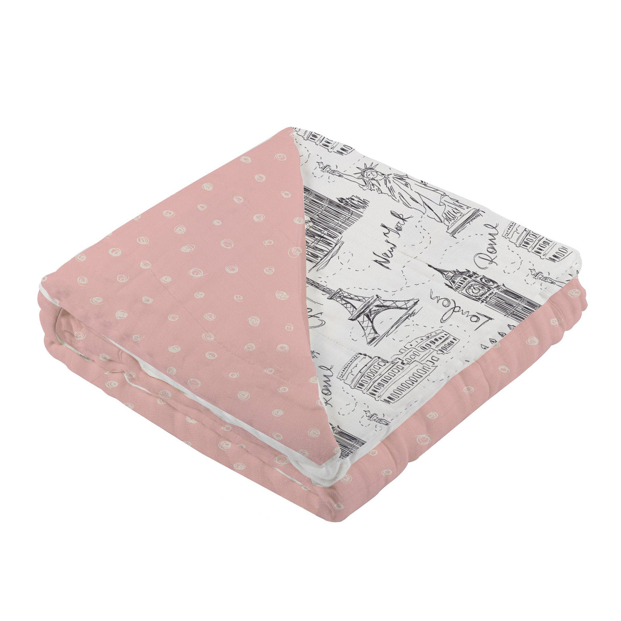 Pearl Polka Dot and London, Paris, New York Newcastle Blanket-4